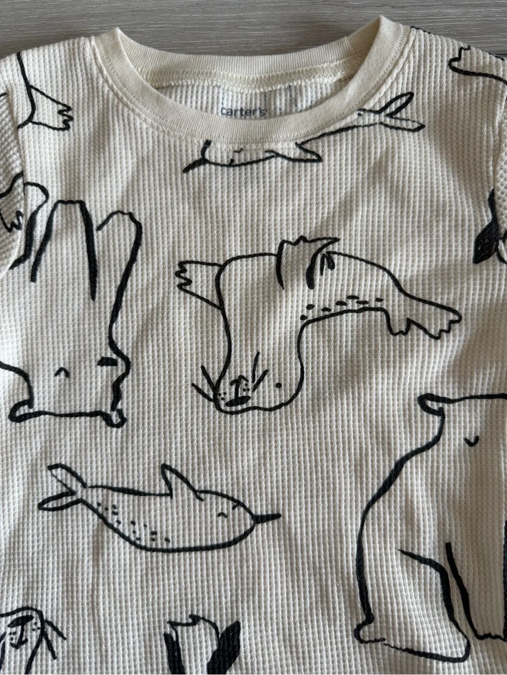 Carter's Chill Out Pajama Set Beige 4T NWOT